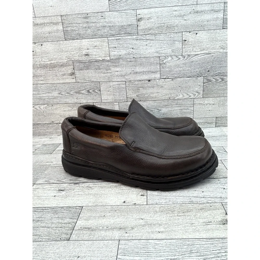 Born Shoes Mens Size 9.5 Leather Slip On Loafers‎ Comfort Handcrafted